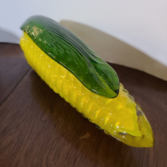 SOLD Two Vintage Blown Glass Corn Cobs - Picture 7 of 9
